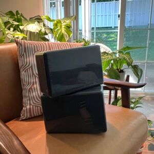 Set of Two Navy Manduka Yoga Blocks